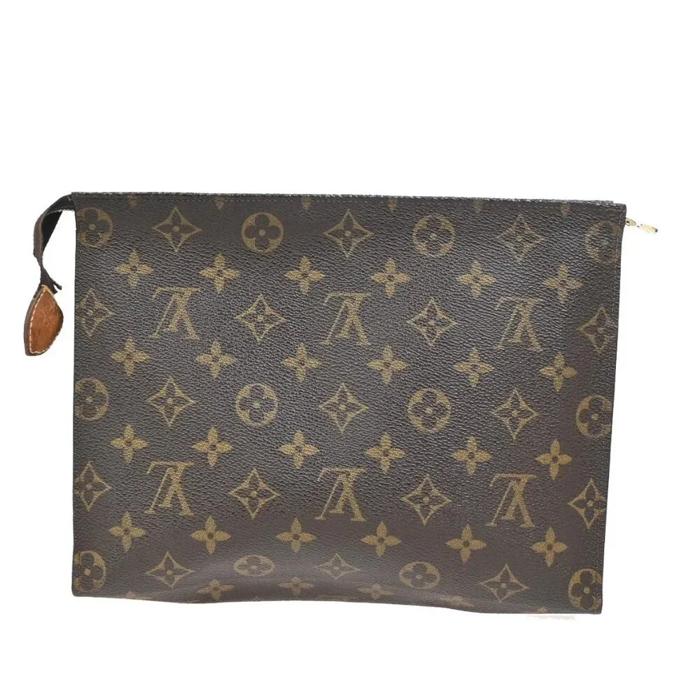 LOUIS VUITTON Poche Toilette 26 Clutch Hand Bag Monogram Leather M47542 01YH581
